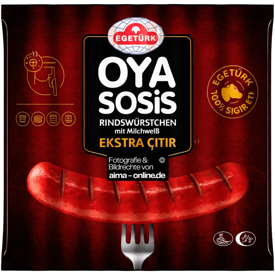 Egetürk - Rindswürstchen mit Milcheiweiß, Oya Sosis Ekstra Citir 720g