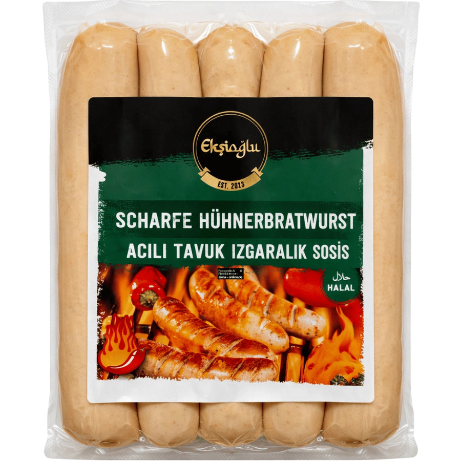 Eksioglu - Scharfe Hühnerbratwurst, Acılı Tavuk Izgaralık Sosis 400g