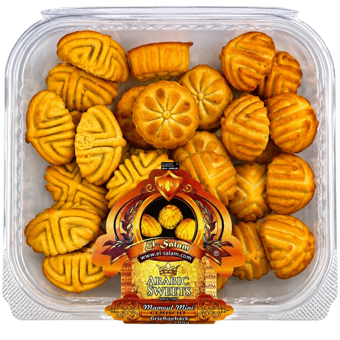 El-Salam - Mini-Mamoul Grießgebäck Gemischt 500g