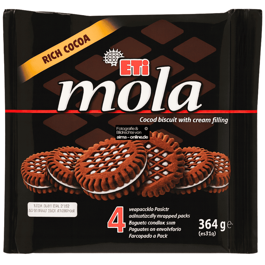 Eti - Mola Kakaokekse mit Cremiger Füllung Multipack 364g