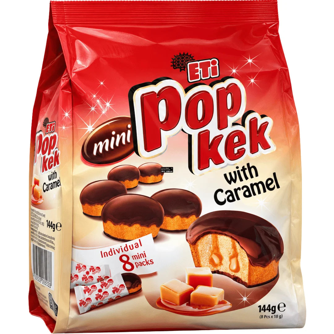Eti - Pop Kek Mini Karamell 144g