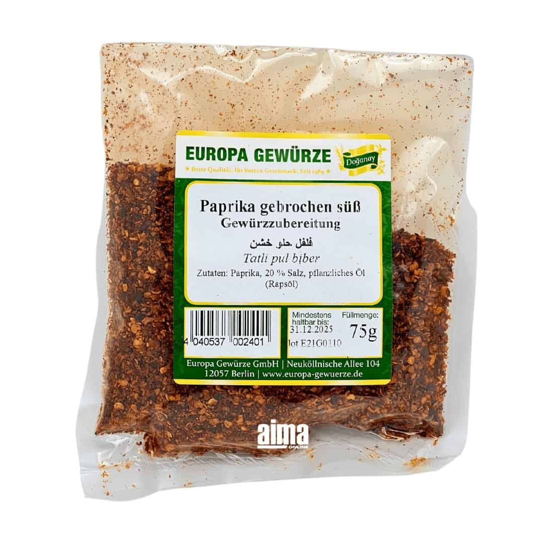 Europe Spices Tatlı Pul Biber - Kırık tatlı biber 75gr