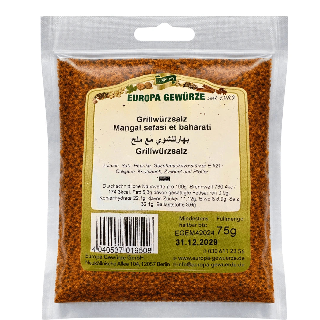 Europa Gewürze - Grillwürzsalz, Mangal Sefasi Et Baharati 75g