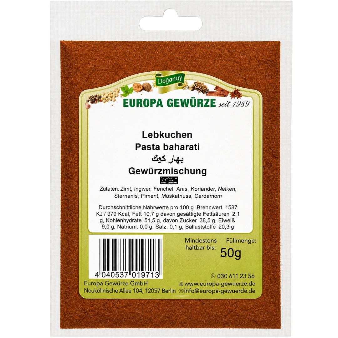 Europa Gewürze Lebkuchen Gewürzmischung - Pasta baharati 50g