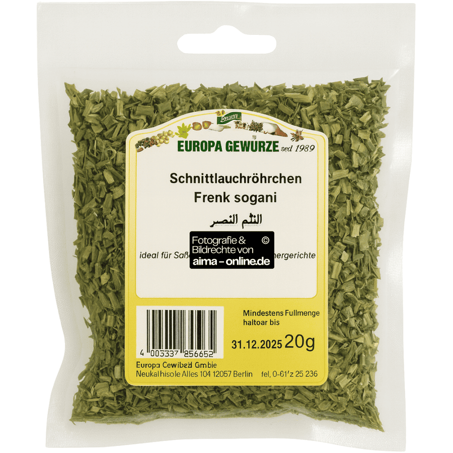 Europa Gewürze - Schnittlauchröhrchen, Frenk Sogani 20g