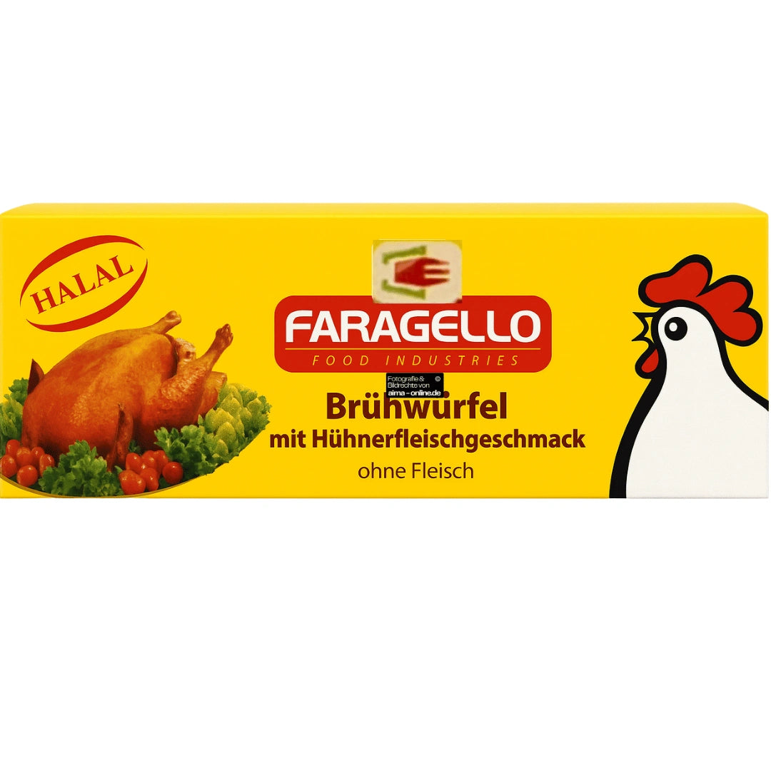 Faragello - Brühwürfel mit Hühnerfleischgeschmack (ohne Fleisch) 24x24g