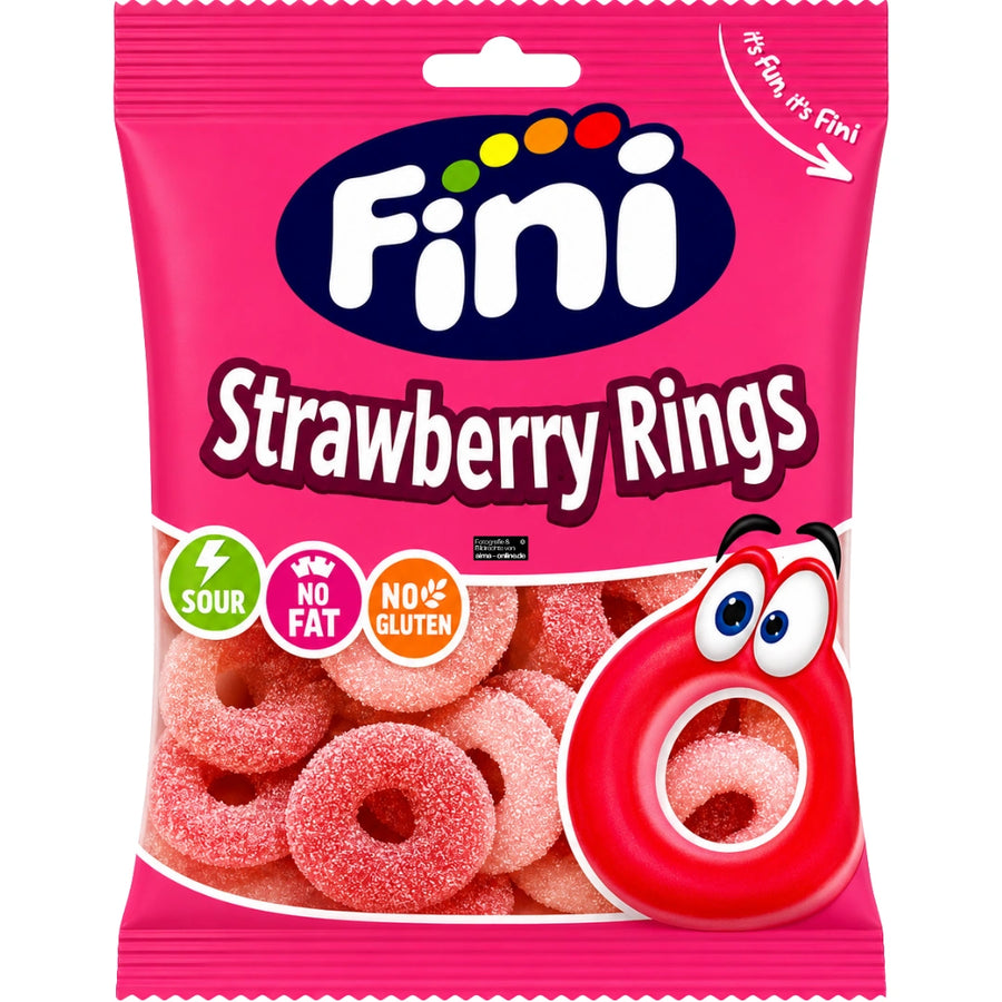 Fini - Strawberry Rings 75g