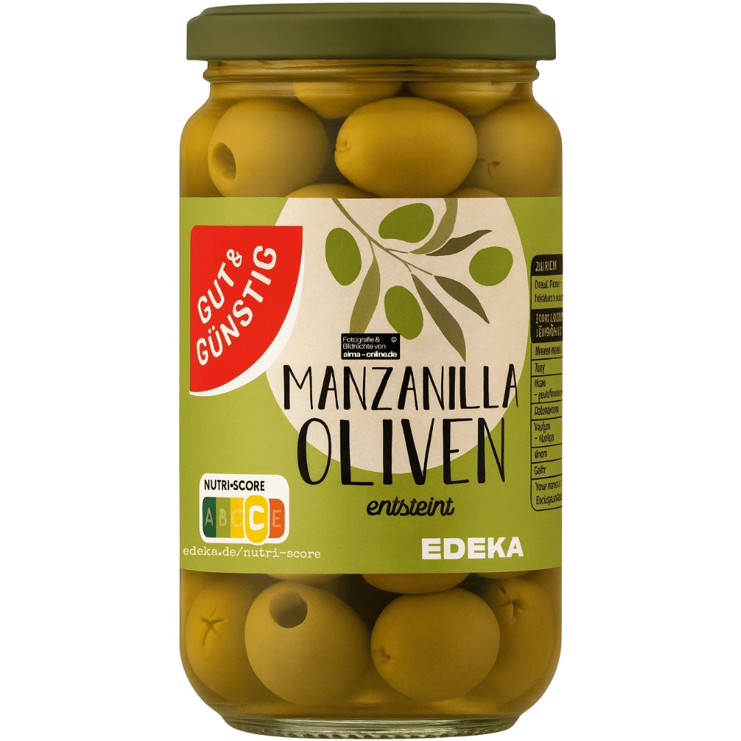 G&G - Yeşil Zeytin, Grüne Oliven entsteint 340g