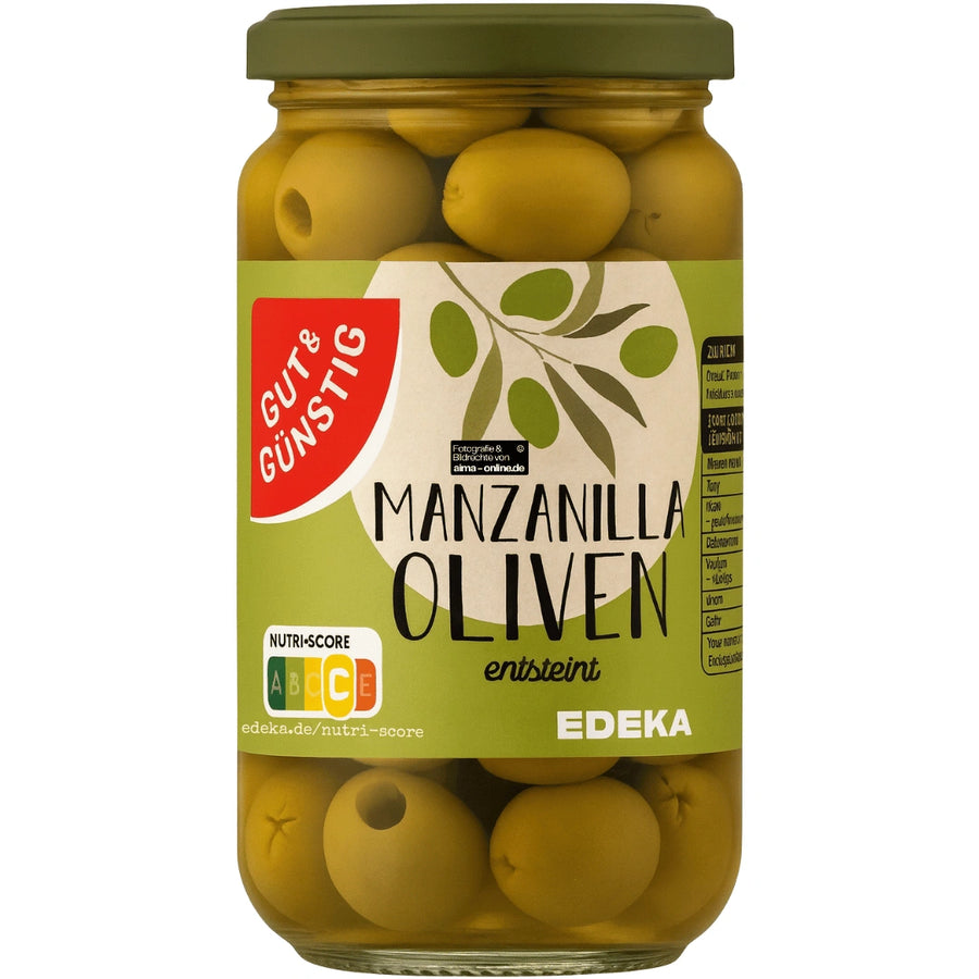 G&G - Yeşil Zeytin, Grüne Oliven entsteint 340g