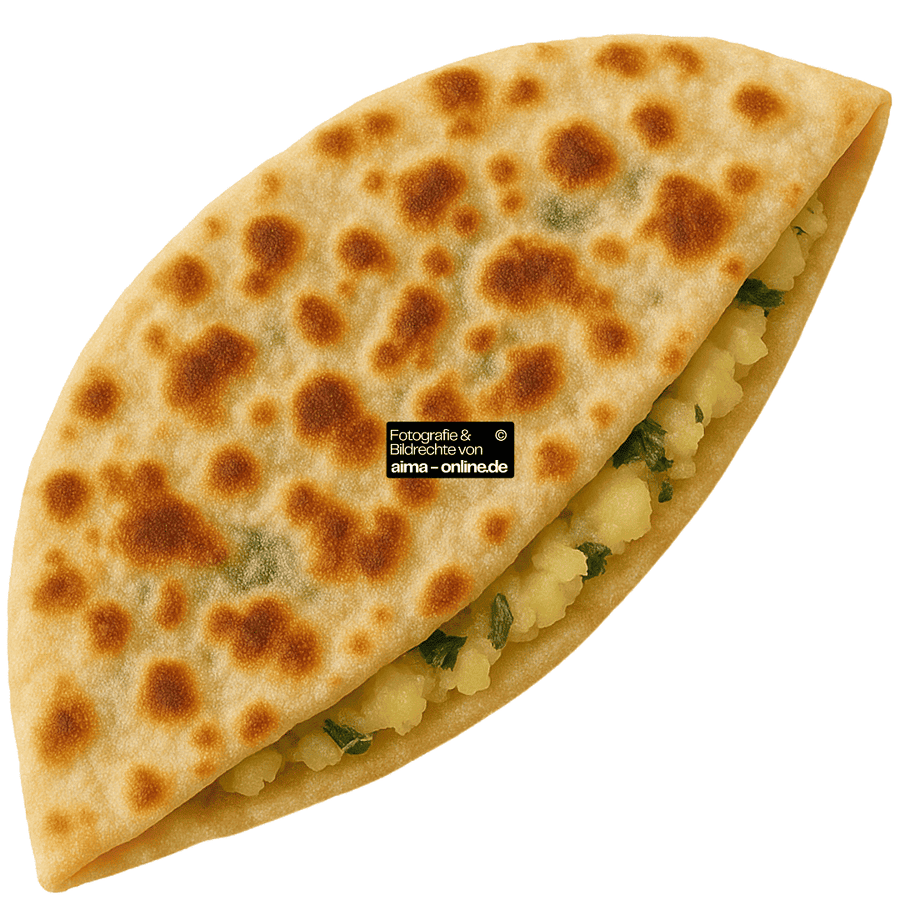 Gözleme gefüllt mit Kartoffeln