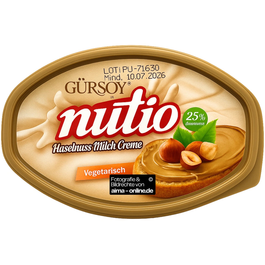 Gürsoy - Nutio 25% Haselnüss, Haselnuss Milch Creme Vegetarisch 400g