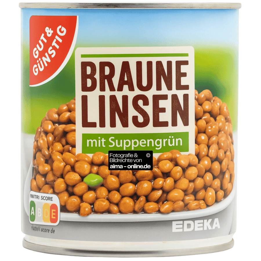 Gut & Günstig - Braune Linsen mit Suppengrün 800g