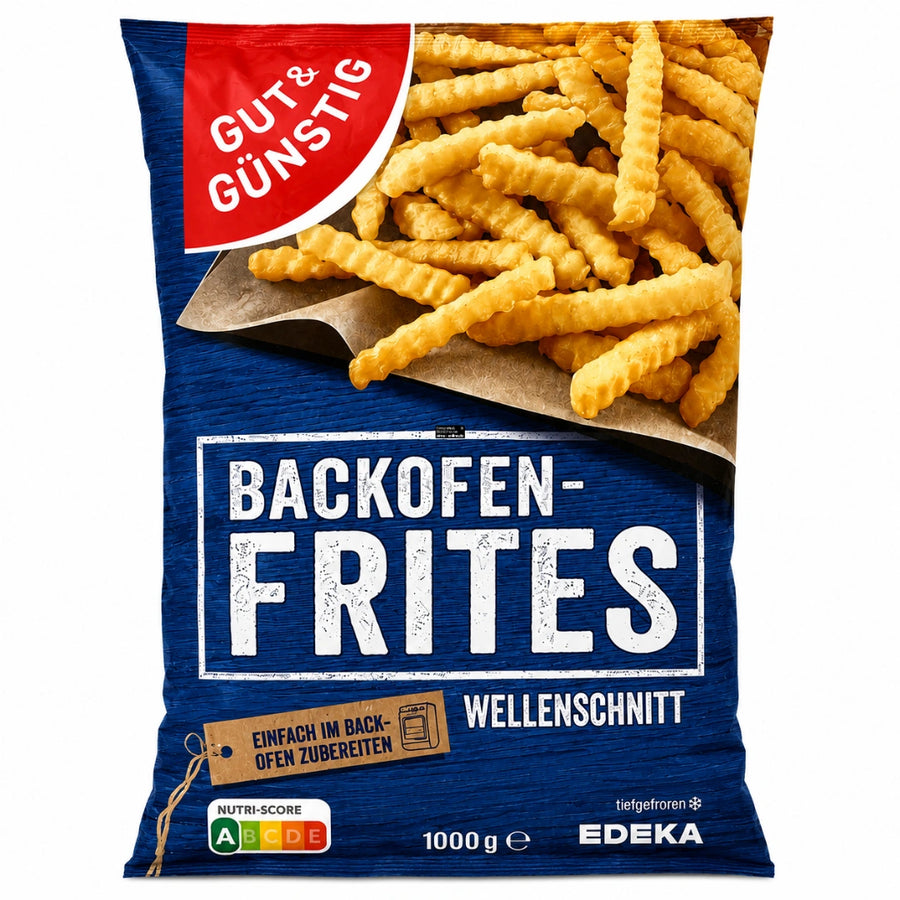 Gut & Günstig Backofen-Frites Wellenschnitt 1000g