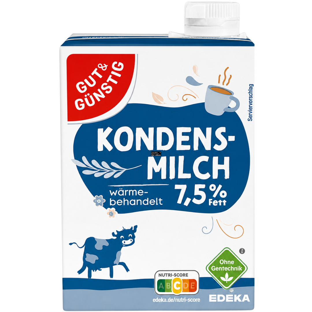 Gut & Günstig Kondensmilch 7,5% Fett 340g