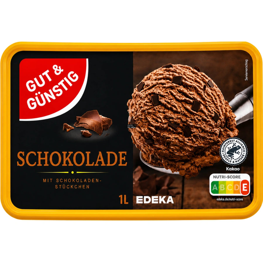 Gut & Günstig Schokoladen-Eis mit Schokoladenblättchen 520g