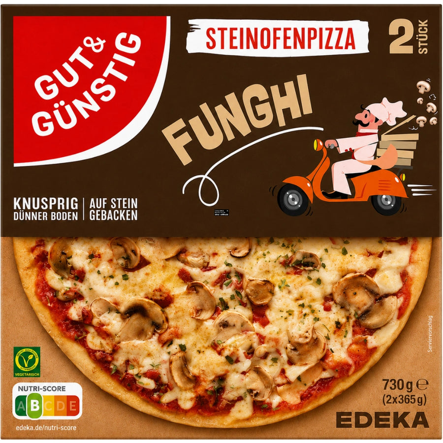 Gut & Günstig Steinofenpizza Funghi 730g (2x365g)
