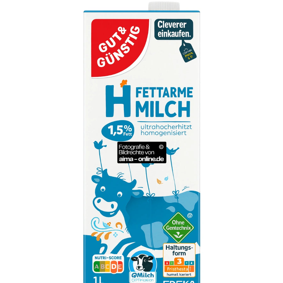 Gut & Günstig - Fettarme H-Milch 1,5% Fett 1L