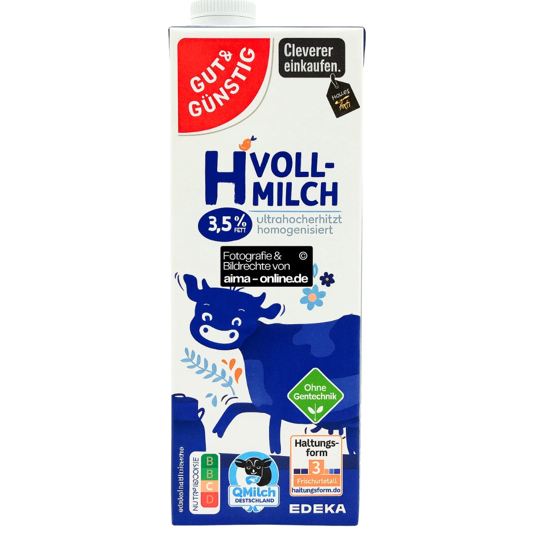Gut & Günstig Frische Vollmilch 3,5% Fett 1l