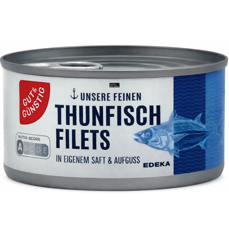 Gut & Günstig - Thunfischfilets in eigenem Saft und Aufguss 195g