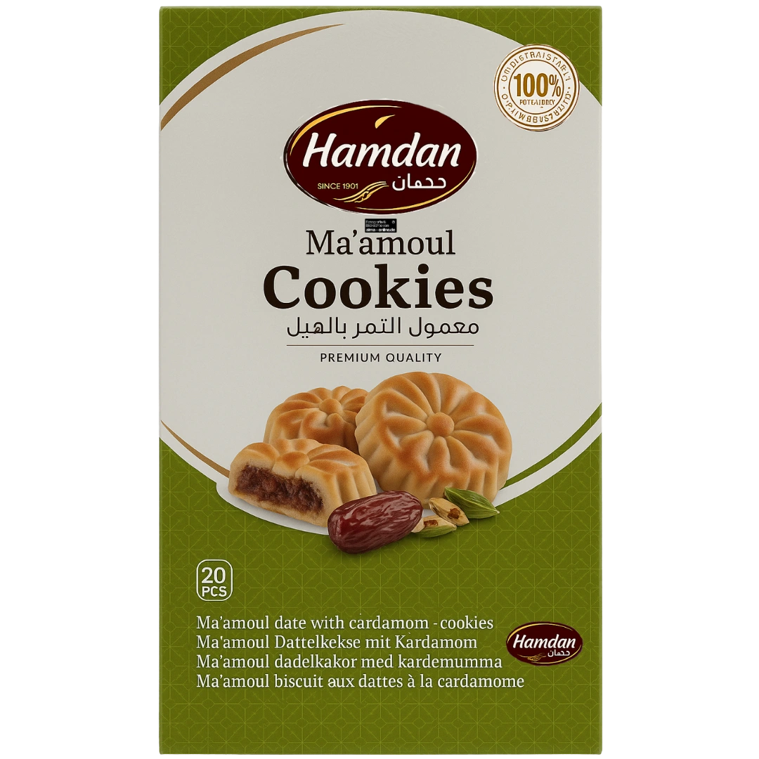 Hamdan - Cookies, Ma'amoul Dattelkekse mit Kardamom 400g