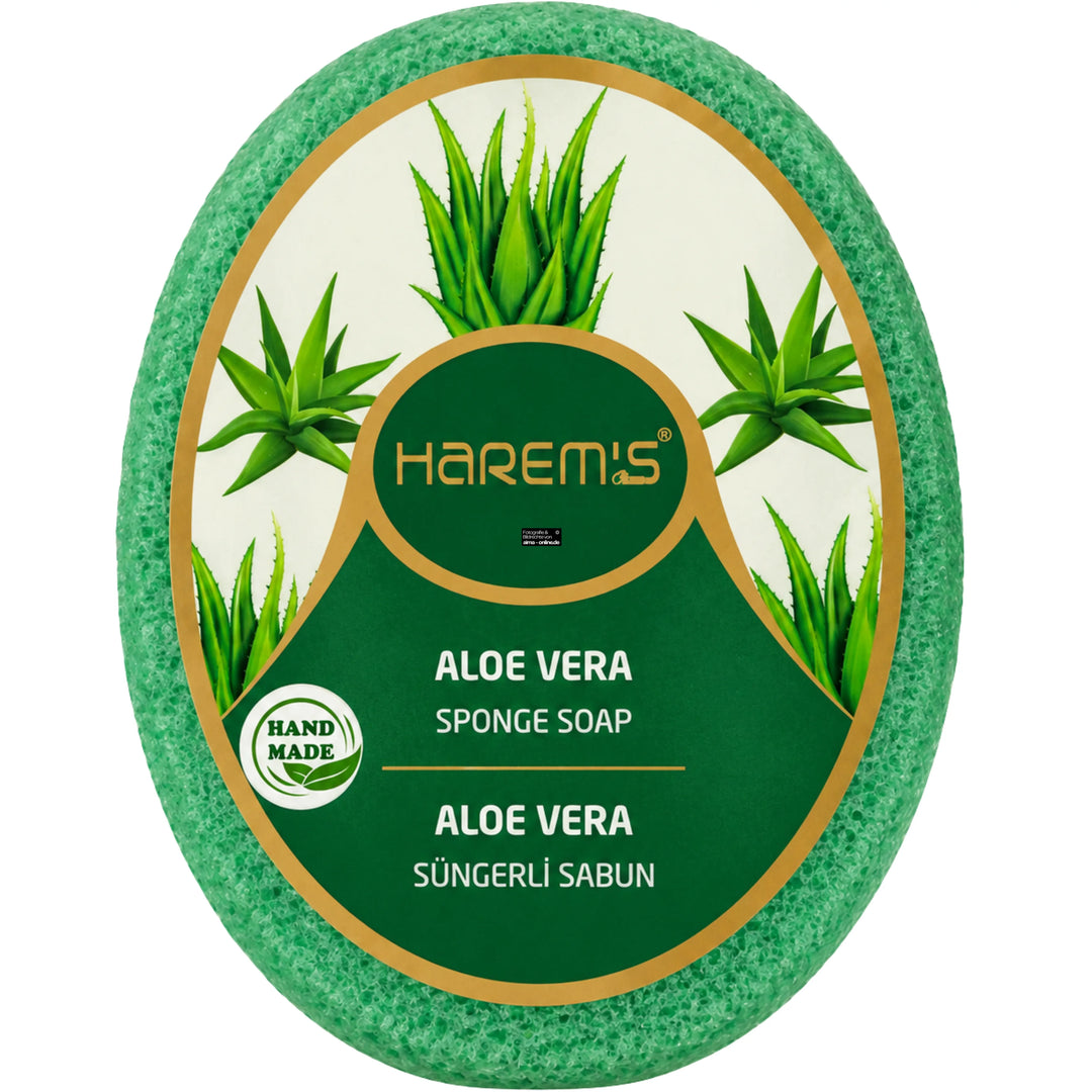 Harem's - Aloe Vera Schwammseife, Aloe Vera Süngerli Sabun 120g