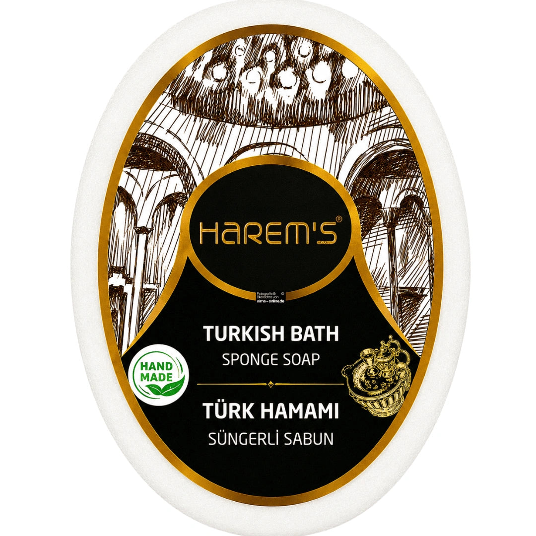 Harem's - Türkische Bad Schwammseife, Türk Hamamı Süngerli Sabun 120g