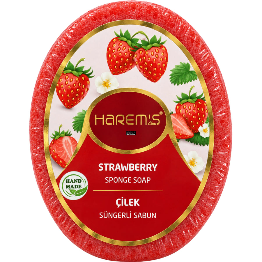 Harem's - Erdbeer Schwammseife, Çilek Süngerli Sabun 120g