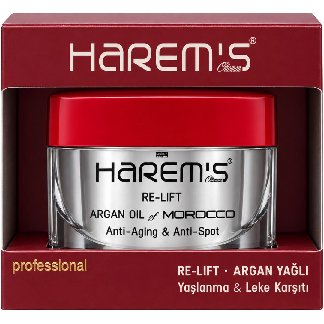 Harem's - Re-Lift Arganöl-Creme Anti-Aging & Anti-Pigmentflecken, Argan Yağlı Krem 50ml