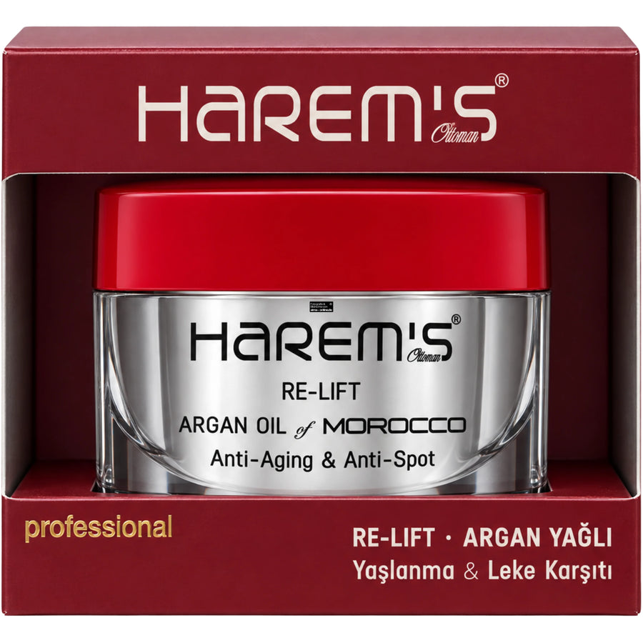 Harem's - Re-Lift Arganöl-Creme Anti-Aging & Anti-Pigmentflecken, Argan Yağlı Krem 50ml