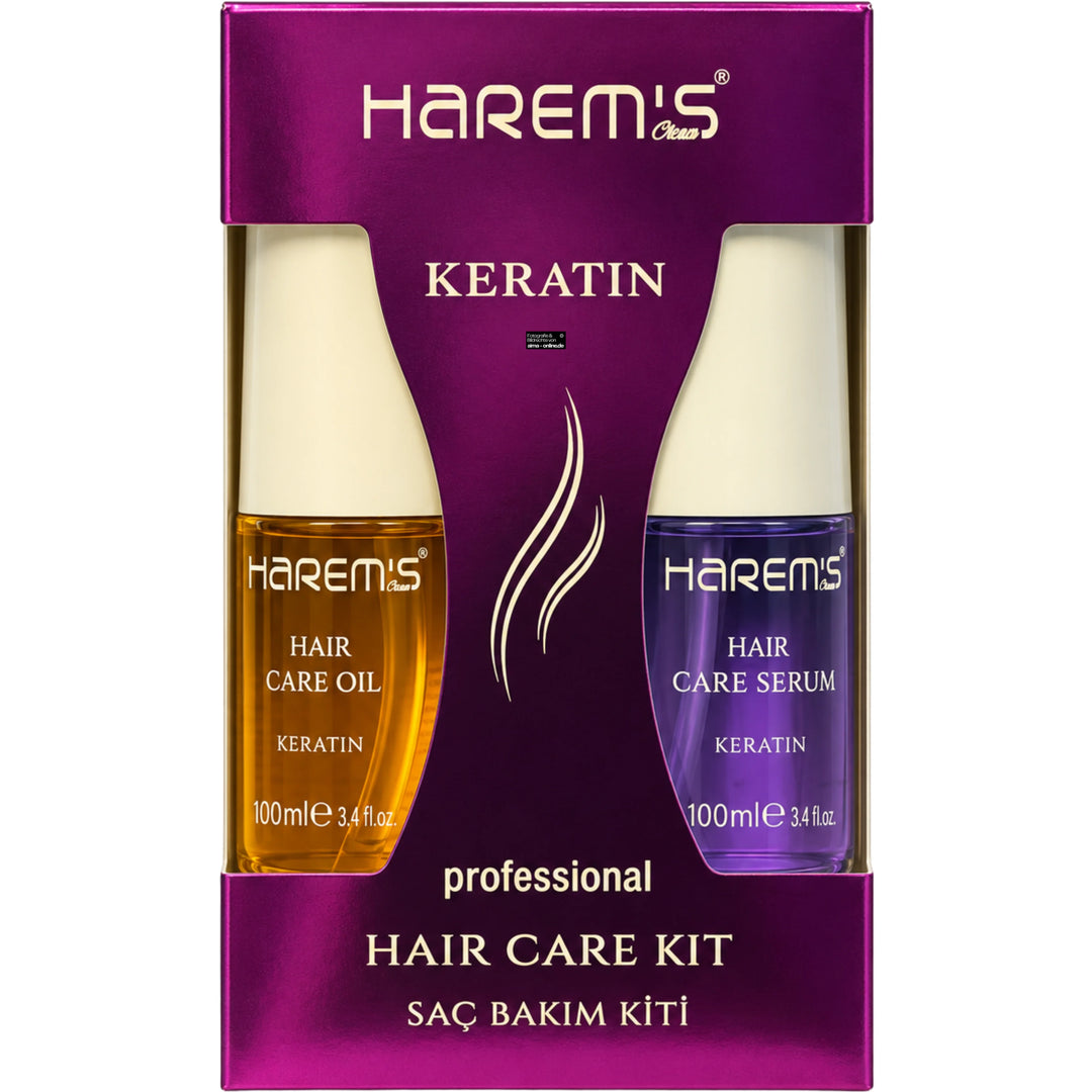 Harem's - Keratin Haarpflege-Set mit Haaröl & Haarserum, Saç Bakım Kiti 2x100ml