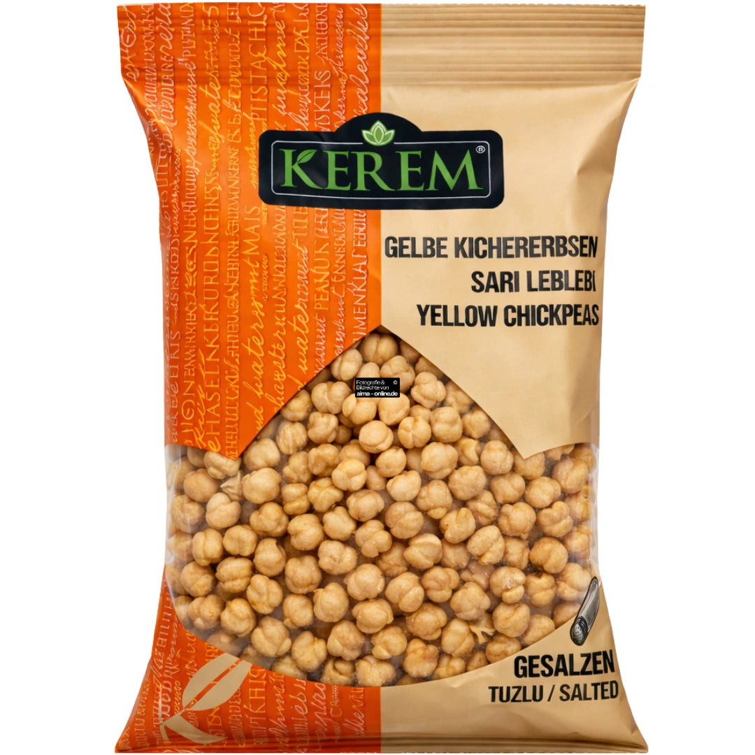 Kerem - Geröstete & gesalzene Kichererbsen, Kavrulmuş Tuzlu Sarı Leblebi 225g