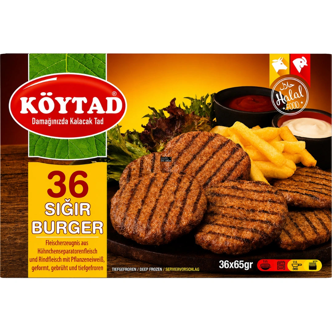 Köytad 36 Sigir Burger – Rind Burger 36 Stück 2340g
