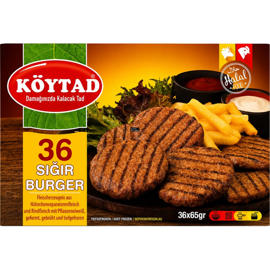 Köytad 36 Sigir Burger – Rind Burger 36 Stück 2340g
