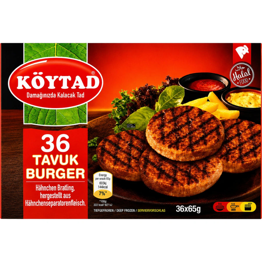 Köytad 36 Tavuk Burger – 36 Hähnchen Burger 2340g