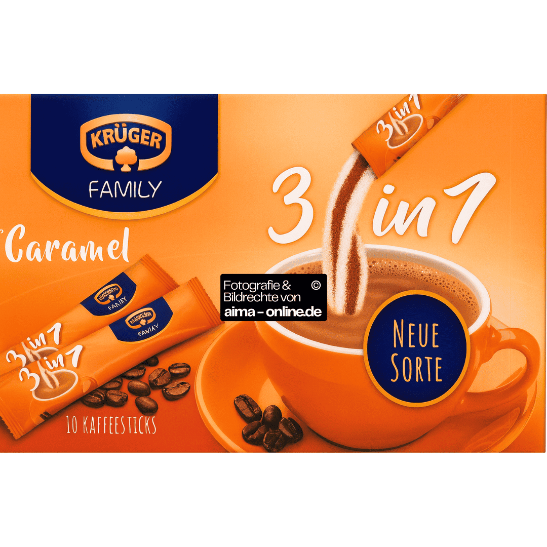Krüger Family -  Kaffee Sticks 3 in 1 Caramel 10x16,9g