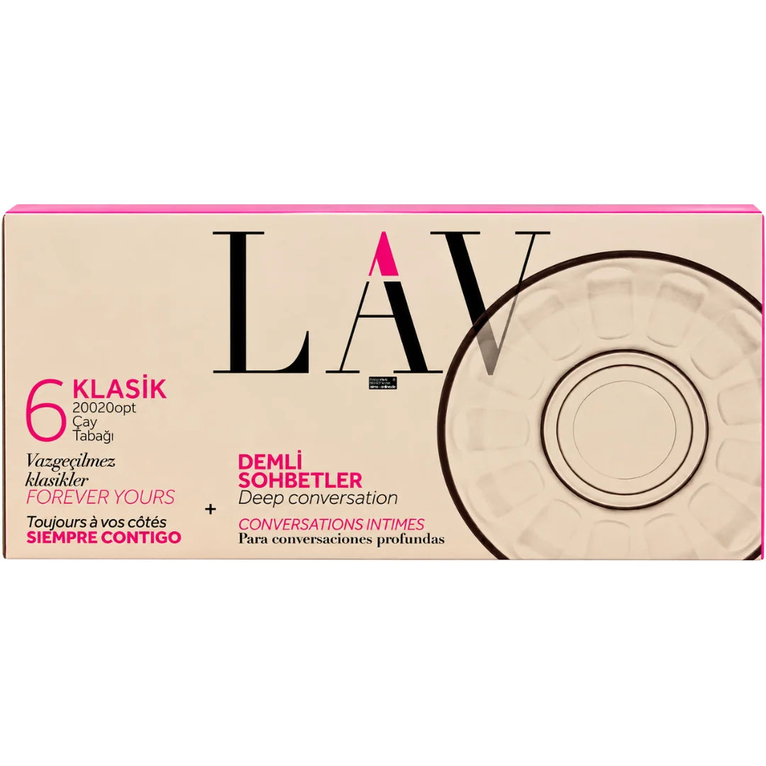 LAV - Klasik Teeuntertassen, Çay Tabağı 6er Set