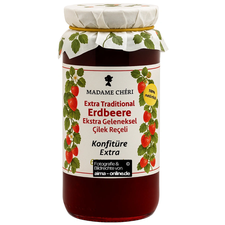 Madame Cheri - Extra Traditionell Erdbeere, Geleneksel  Cilek Receli 290g