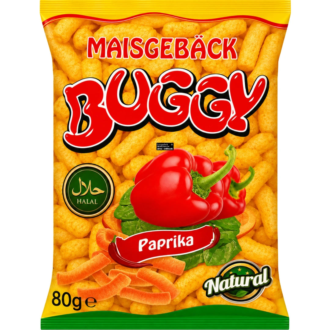 Buggy - Maisgebäck Paprika 80g