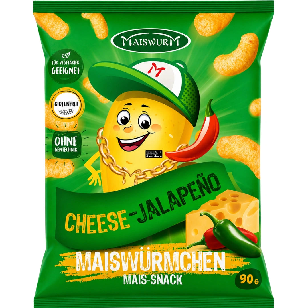 Maiswurm - Cheese Jalapeño Mais-Snack 90g