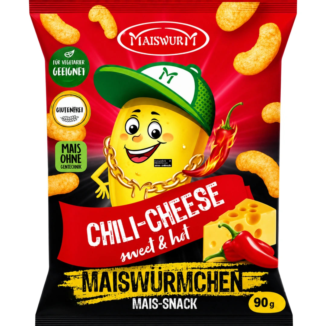 Maiswurm - Chili-Cheese Mais-Snack 90g