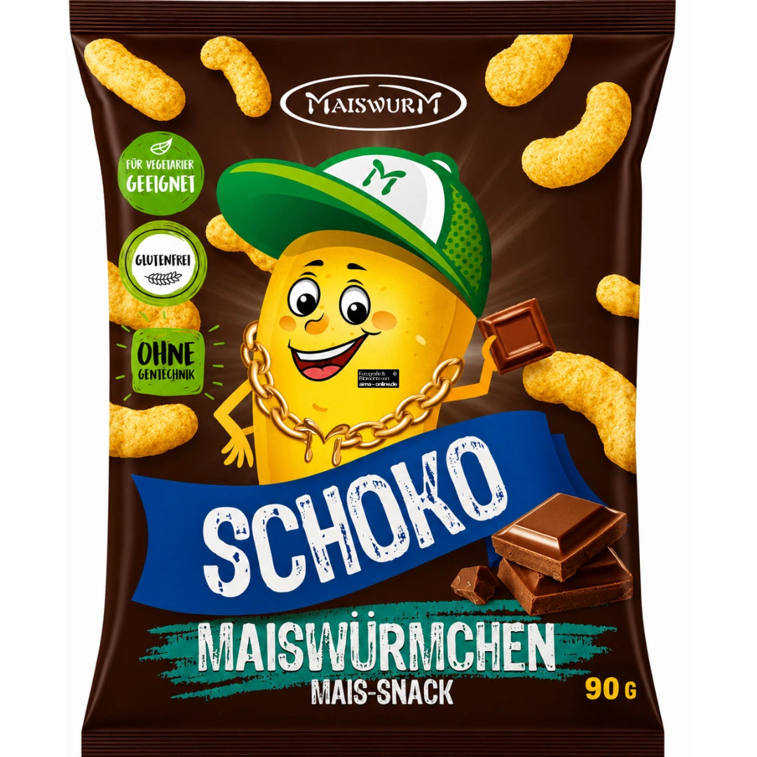 Maiswurm - Schoko Mais-Snack 90g