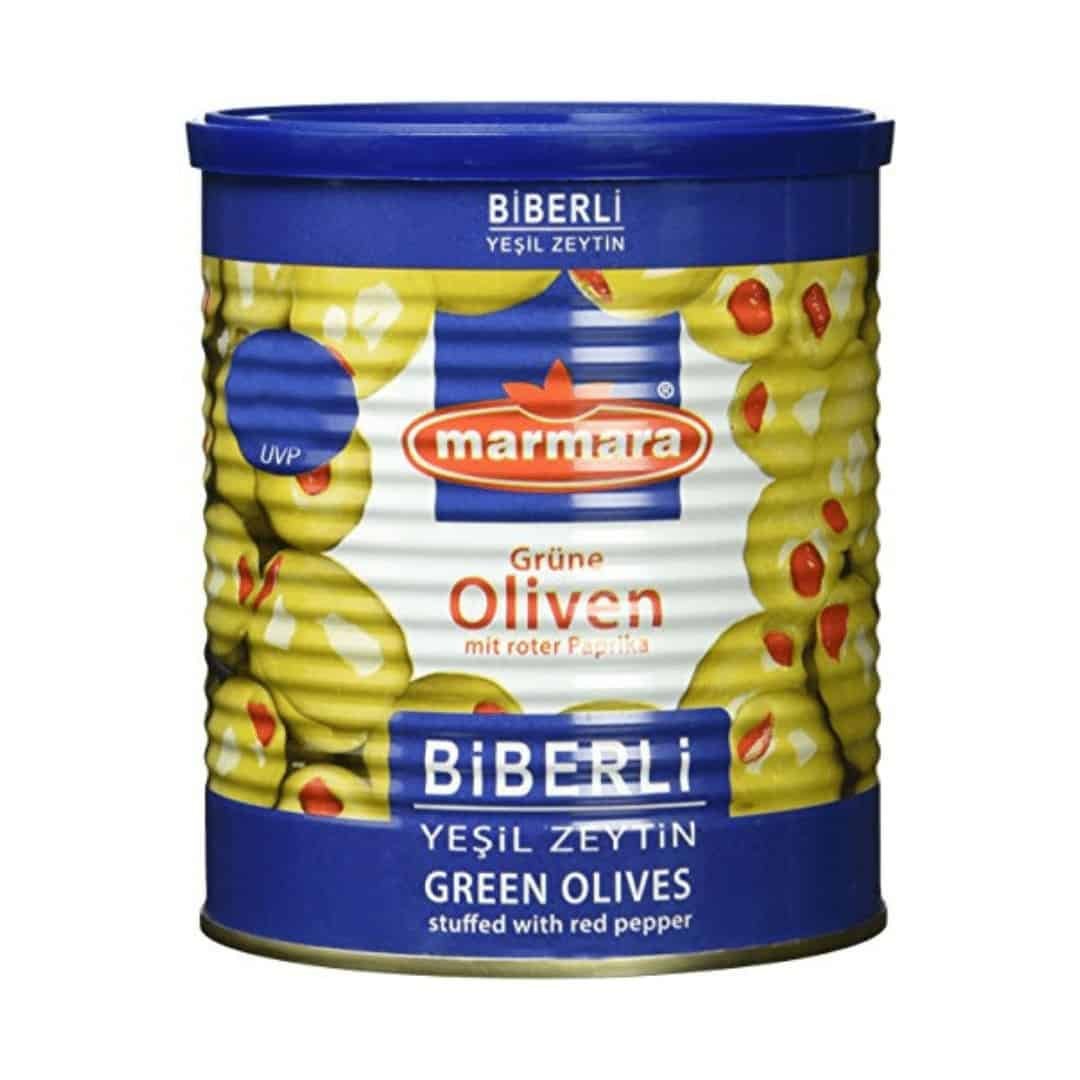 Kırmızı Biberli Marmara Yeşil Zeytin 800gr