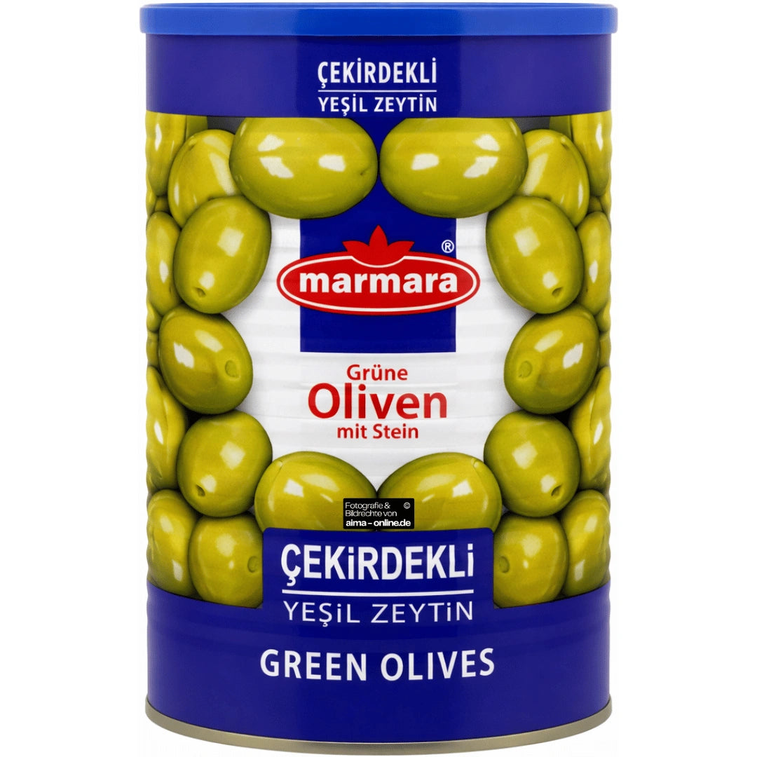 Marmara - Çekirdekli Yeşil Zeytin, Grüne Oliven mit Stein 1250g