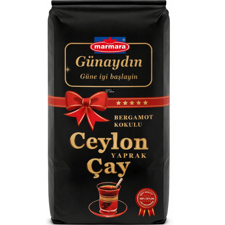 Marmara - Günaydın Earl Grey Schwarzer Ceylon Tee, Bergamotlu Yaprak Çay 800g