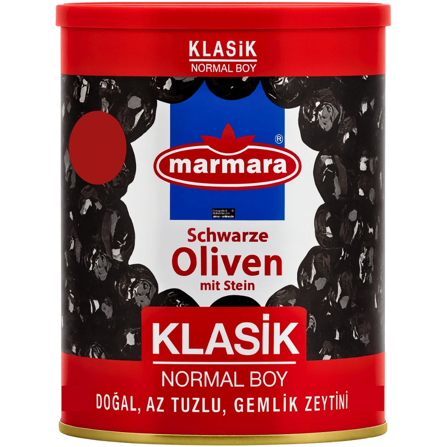 Marmara - Klasik Siyah Zeytin, Schwarze Oliven mit Stein 800g