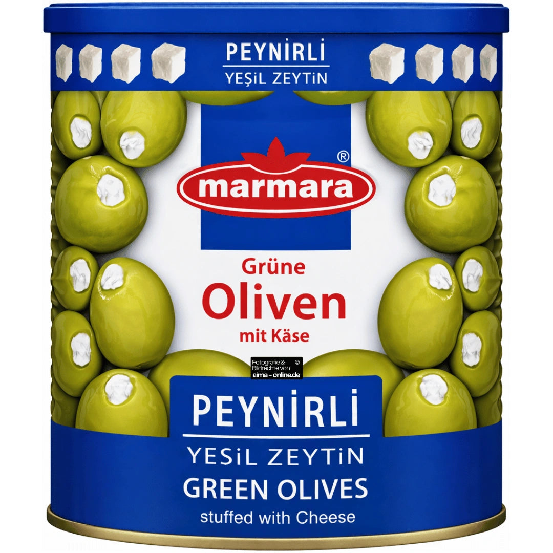 Marmara - Peynirli Yeşil Zeytin, Grüne Oliven mit Käse 800g