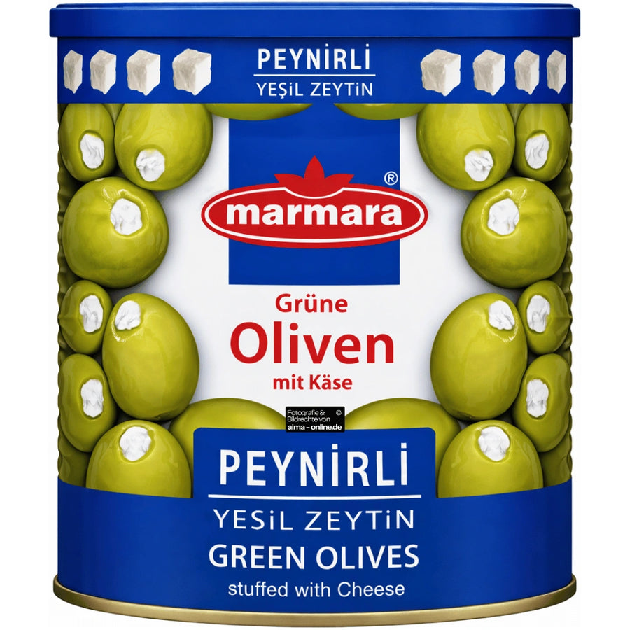 Marmara - Peynirli Yeşil Zeytin, Grüne Oliven mit Käse 800g