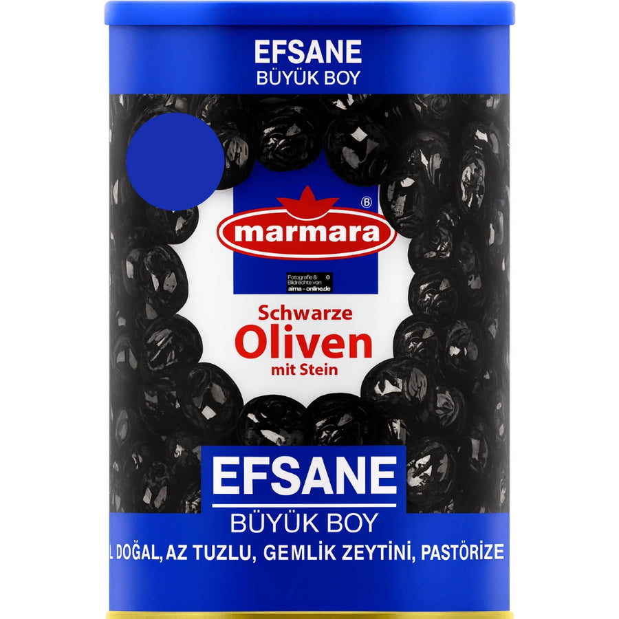 Marmara - Schwarze Oliven mit Stein, Siyah Zeytin Efsane Büyük Boy 1300g