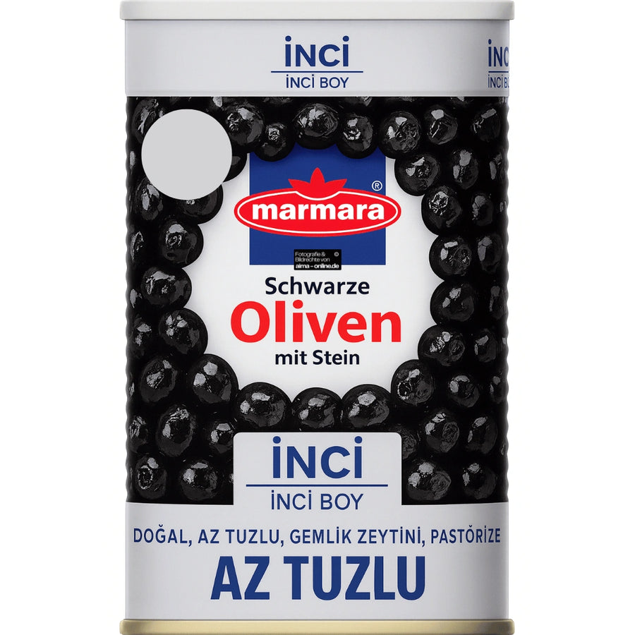 Marmara - Schwarze Oliven mit Stein, Siyah Zeytin Inci Boy 1300g