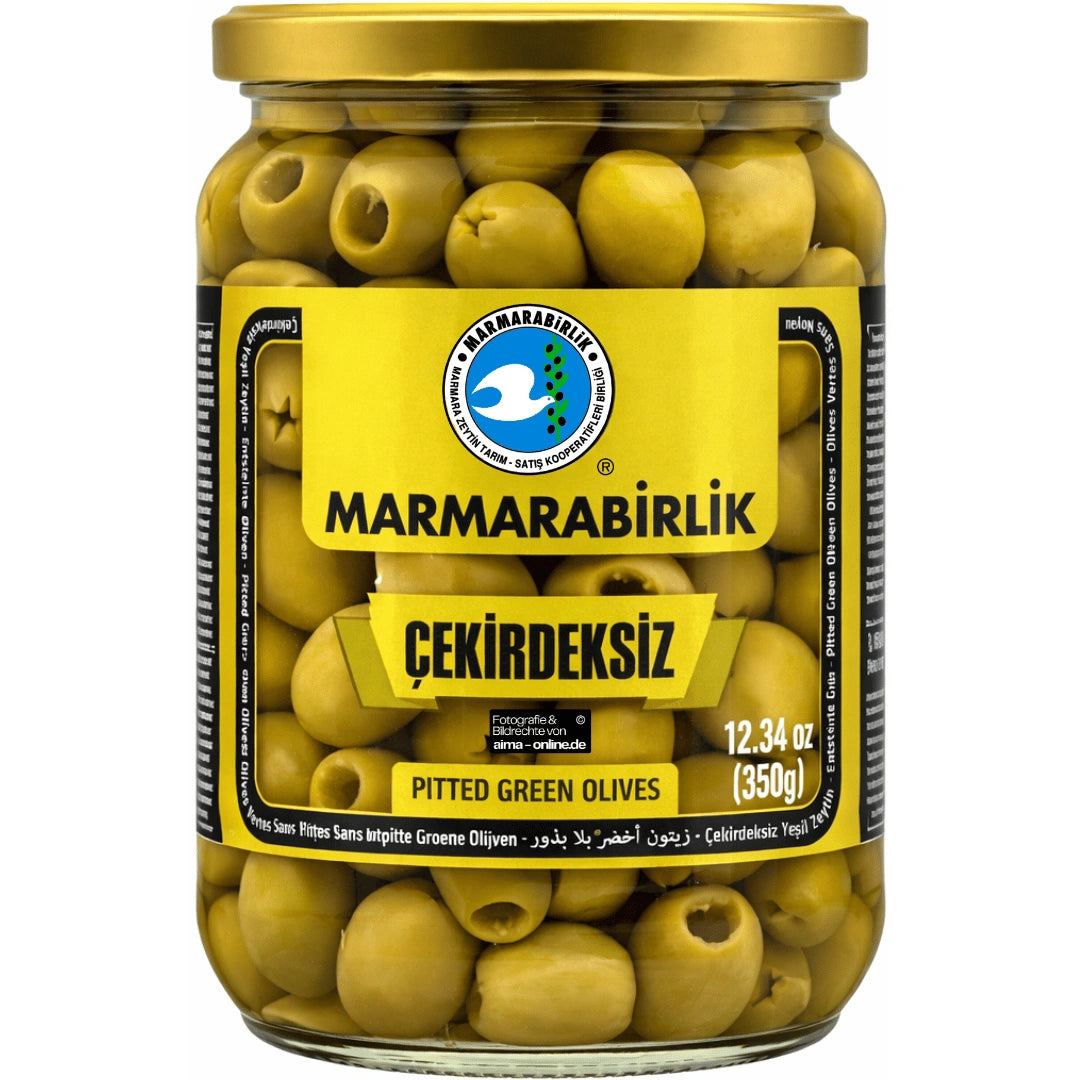 Marmarabirlik - Çekirdeksiz Yeşil Zeytin, Entsteine Grüne Oliven  700g